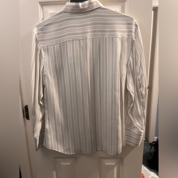 Vince Striped Silk Blouse - Picture 2 of 7